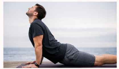 person doing McKenzie press ups for back extension