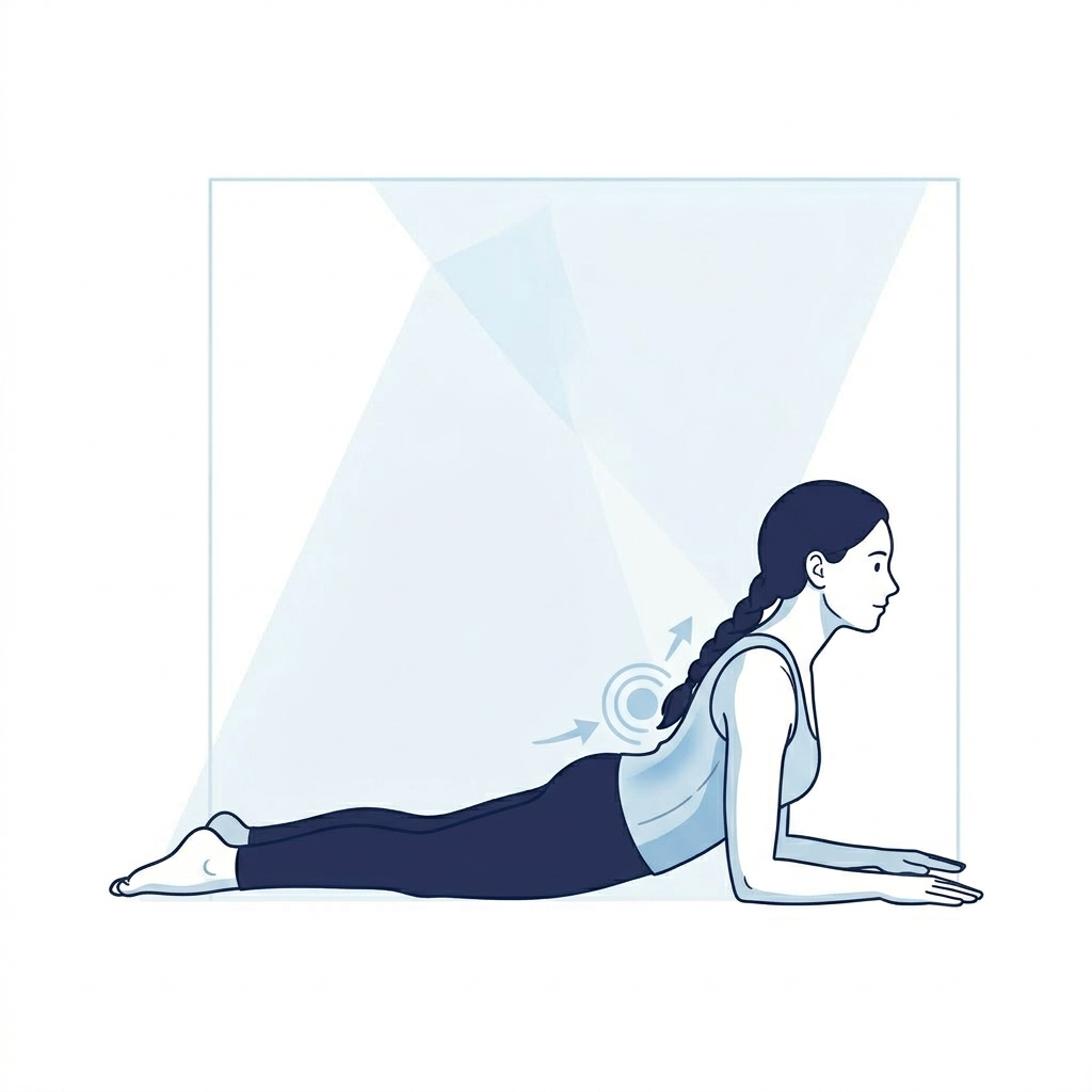 맥켄지 운동 2단계 팔꿈치사용 상체올리기