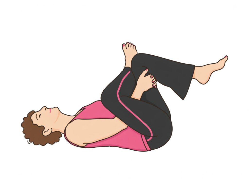 누워서하는 이상근 스트레칭 자세