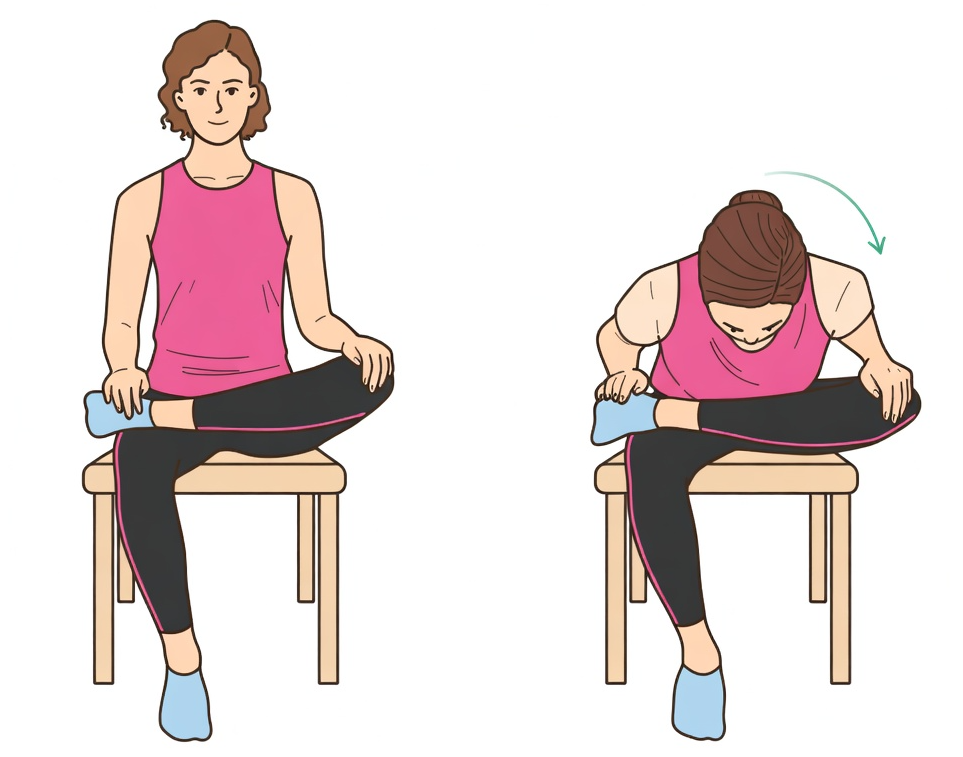 앉아서하는 이상근 스트레칭 그림