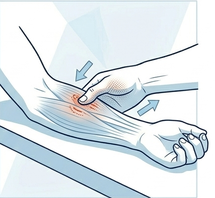 손목 통증 완화 전완근 마사지 방법