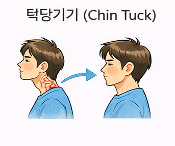 턱 당기기 그림