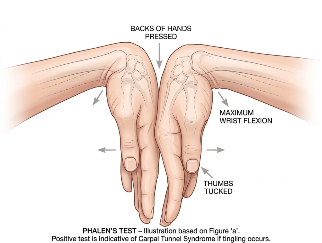 손목 통증 자가진단 팔렌 테스트 방법