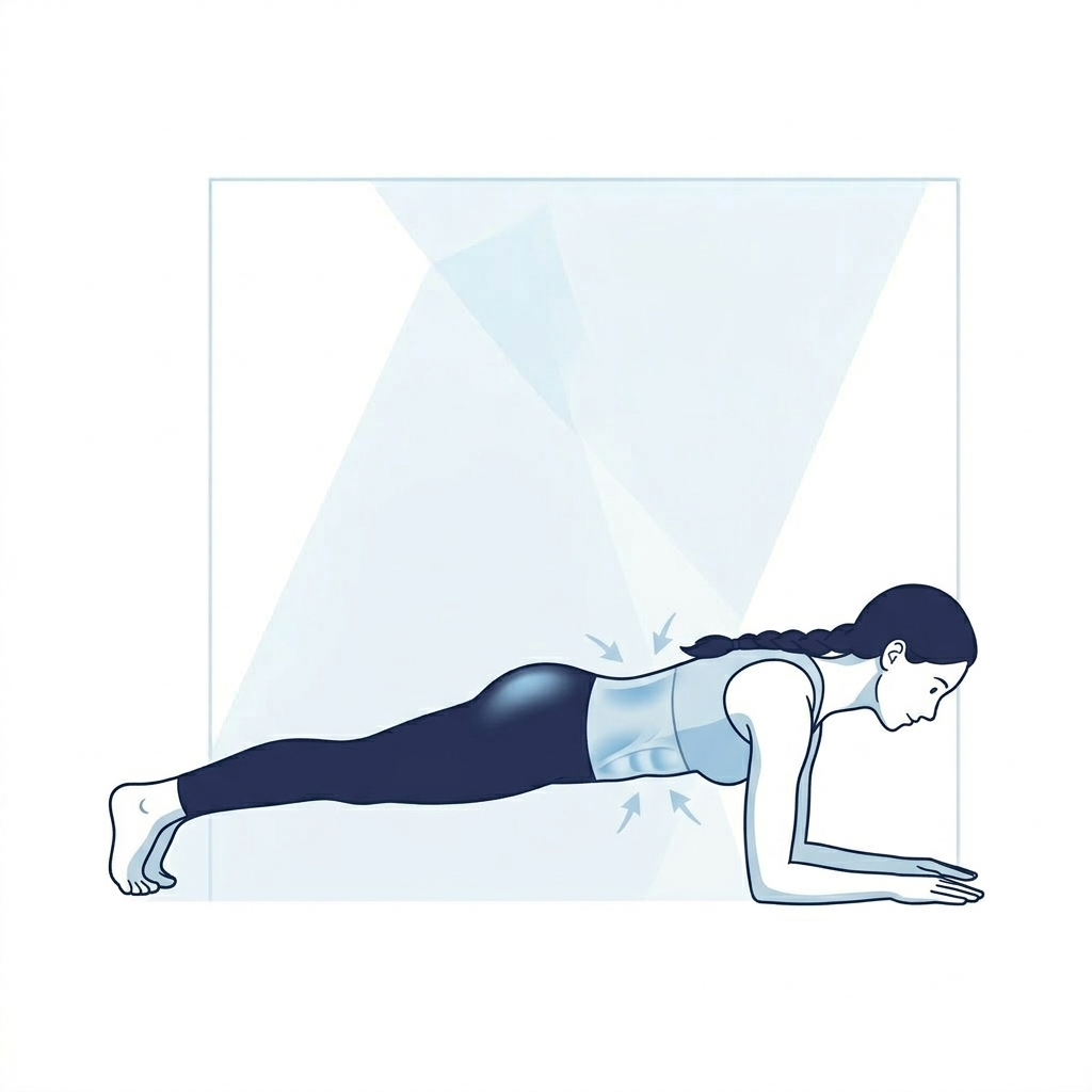 허리 통증 예방을 위한 코어 근육 강화 플랭크 운동