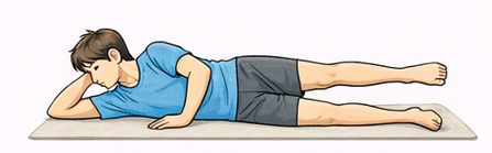 옆으로누워 다리올리기 운동 그림